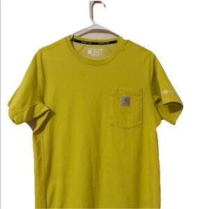 Carhartt Force Relaxed Fit  Short-Sleeve Pocket T-Shirt in Brite Lime. Size M